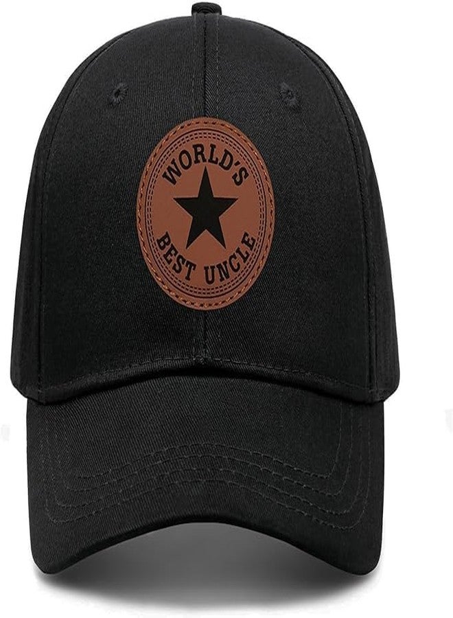 Supload Uncle Gifts from Niece Nephew Worlds Best Uncle Ever Hat Christmas Fathers Day Birthday Gifts for Uncle Black - Image 1